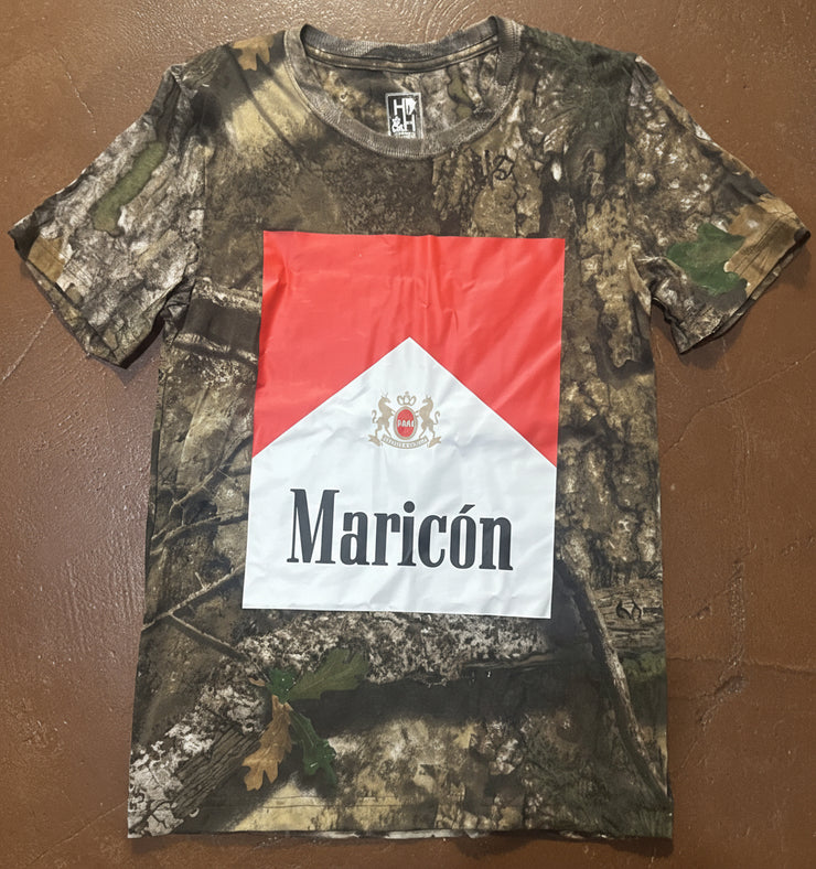MARICÓN CIG PRINT ON REALTREE CAMO T