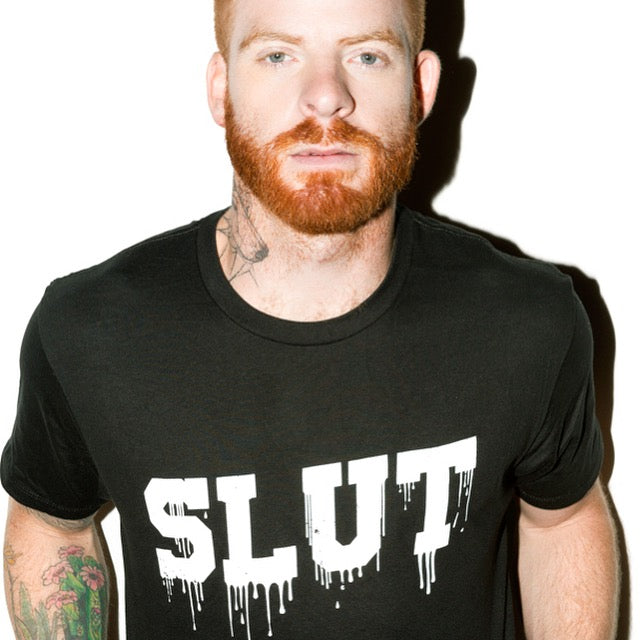 SLUT BLK CROP T